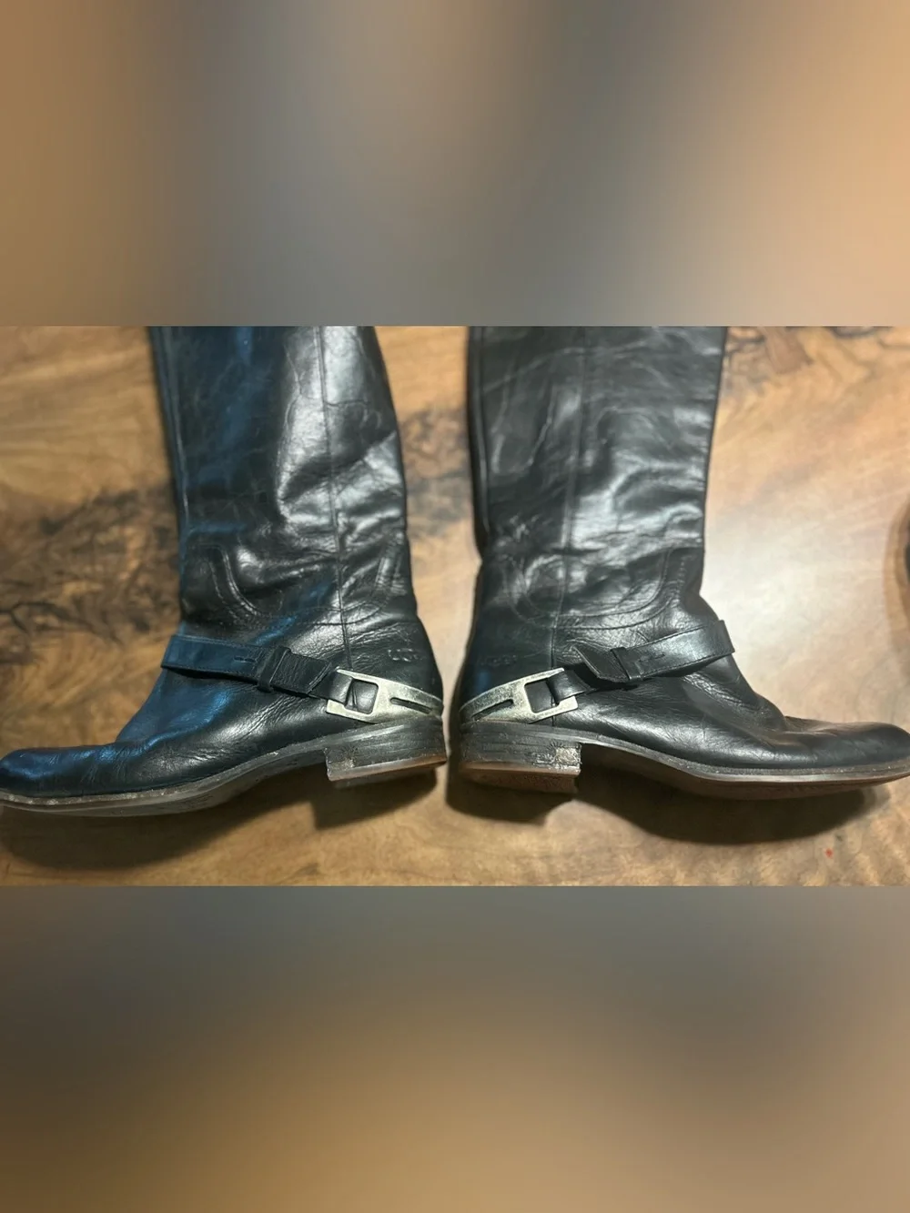 UGG Channing Leather Belted Riding Boot